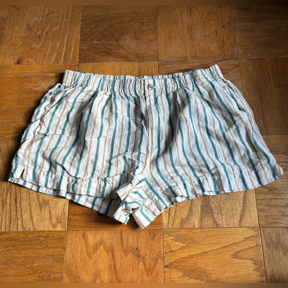 Madewell Striped Linen Shorts